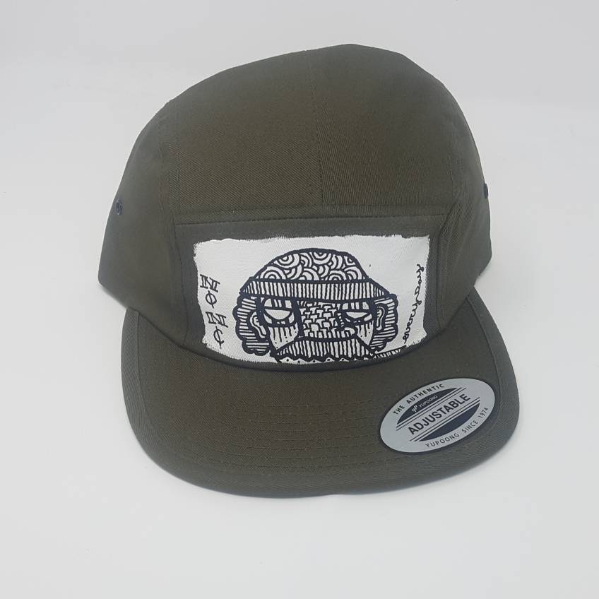 olive 5 panel hat