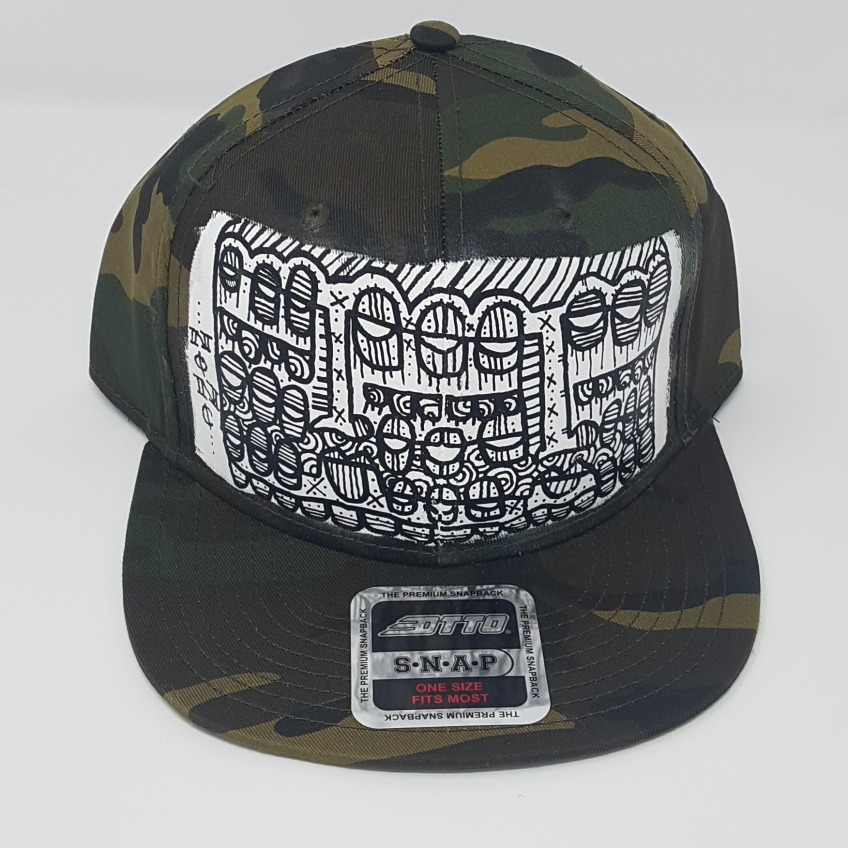 Camo snap back cap