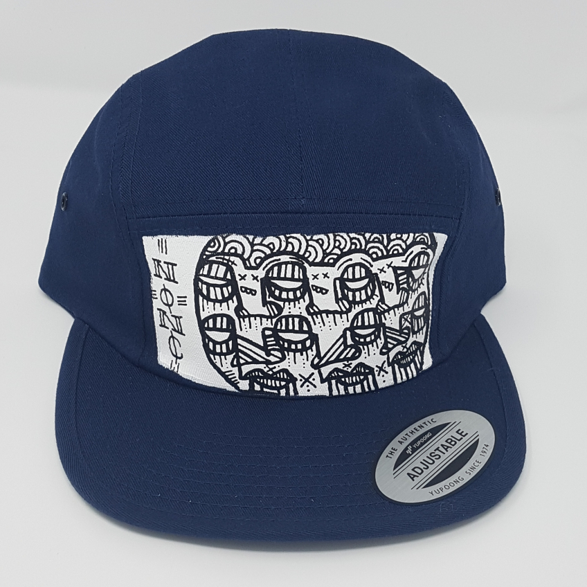 Blue 5 panel hat