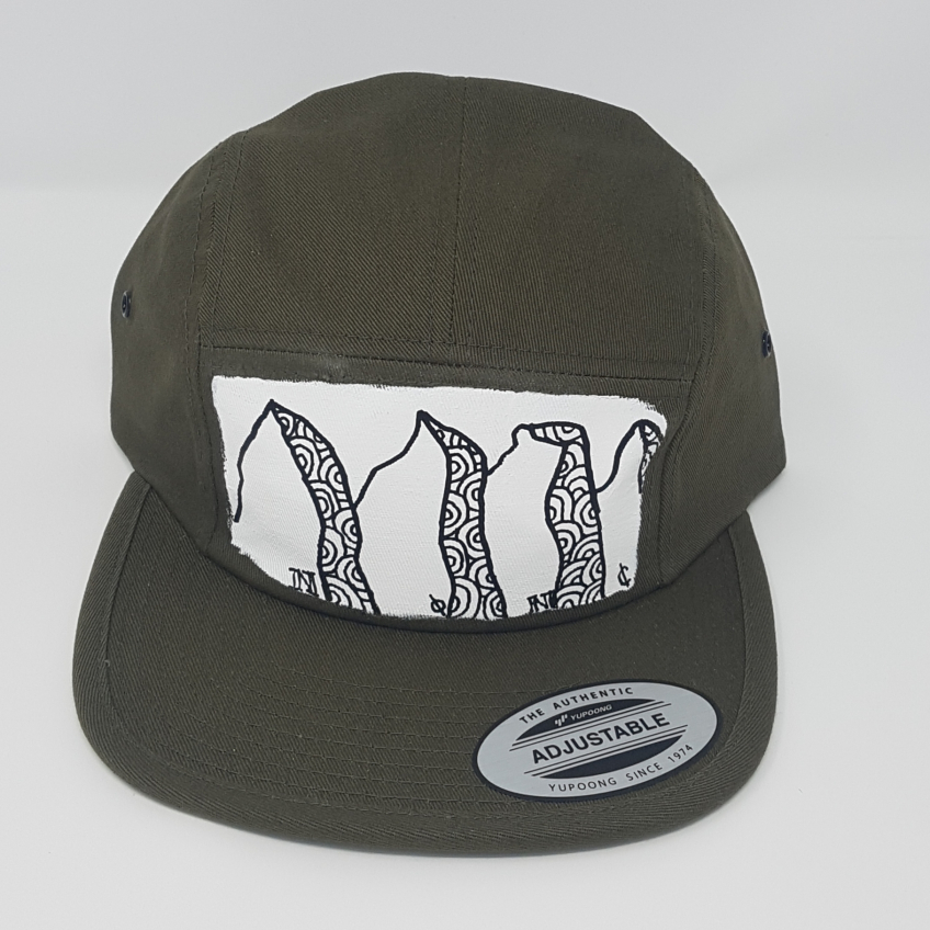 Olive snap back caps