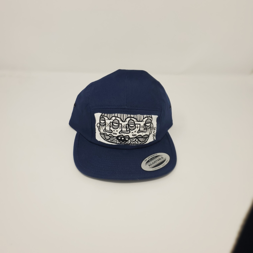 Black 5 panel hat