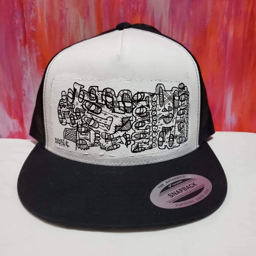 Black trucker hat