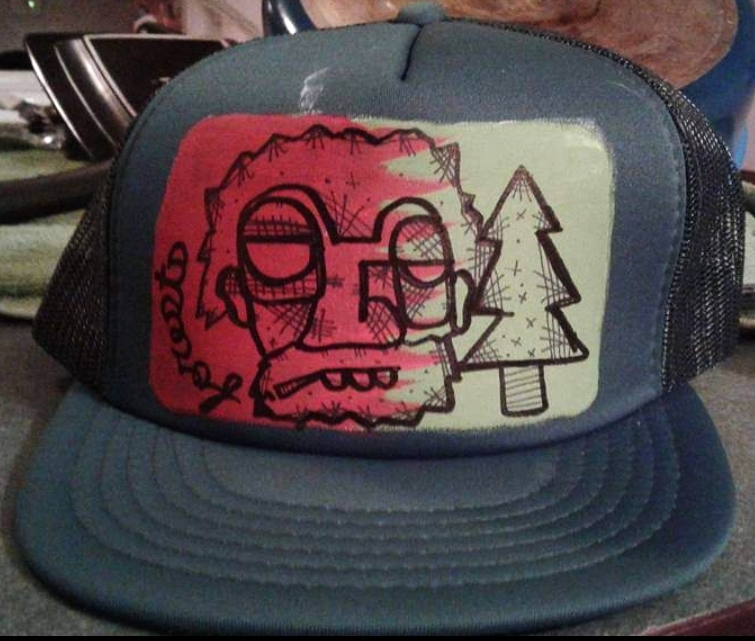 Green trucker hat