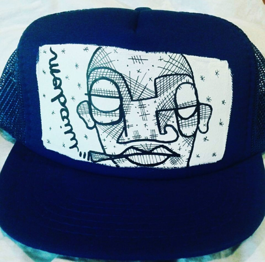 Blue trucker hat
