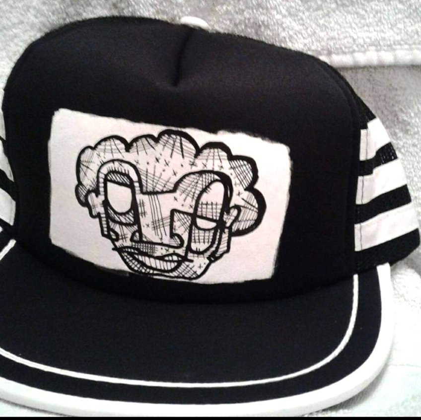 Stripped trucker hat