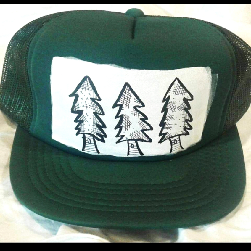 Green trucker hat