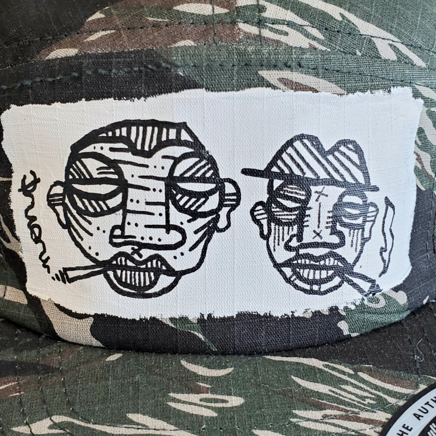 Tiger Camo 5 Panel Cap