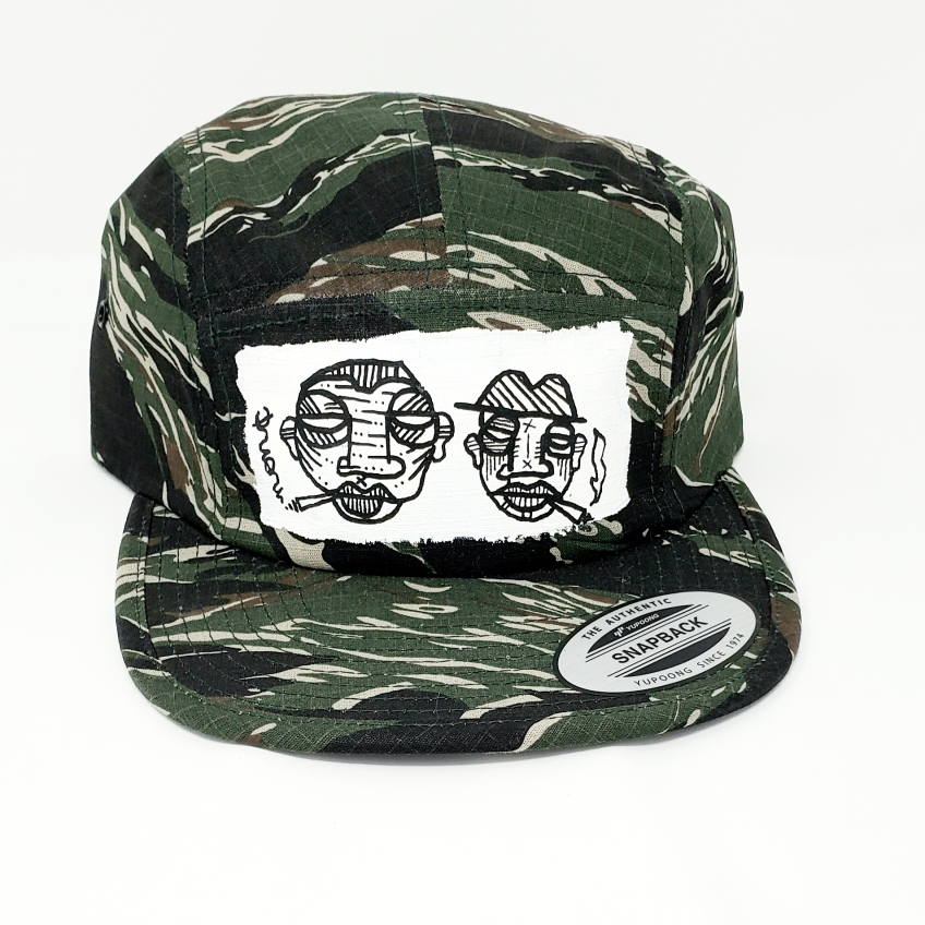 Tiger Camo 5 Panel Cap
