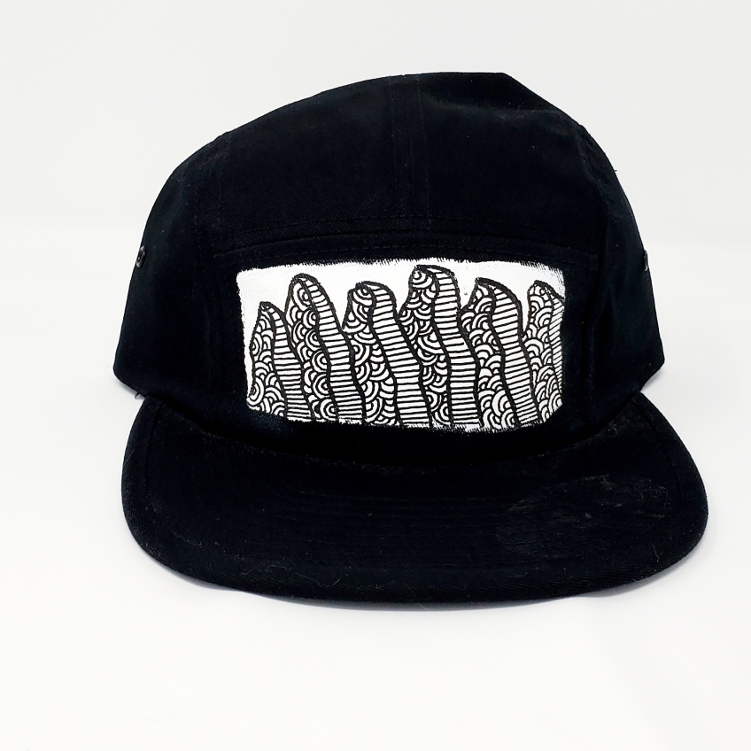 Black 5 Panel Hat