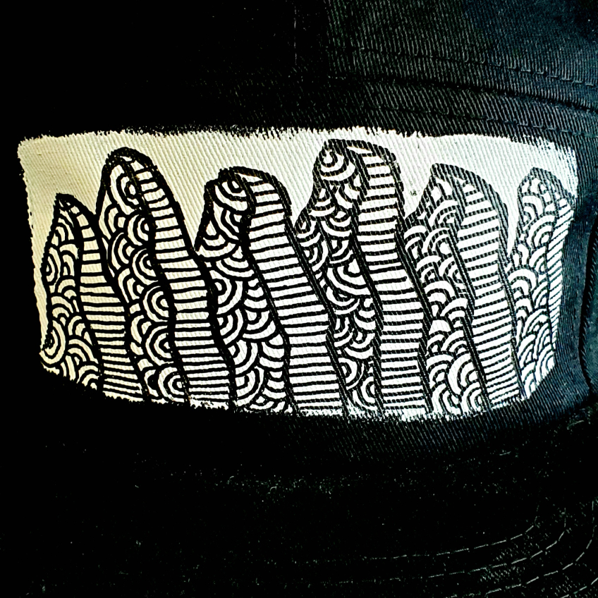 Black 5 Panel Hat