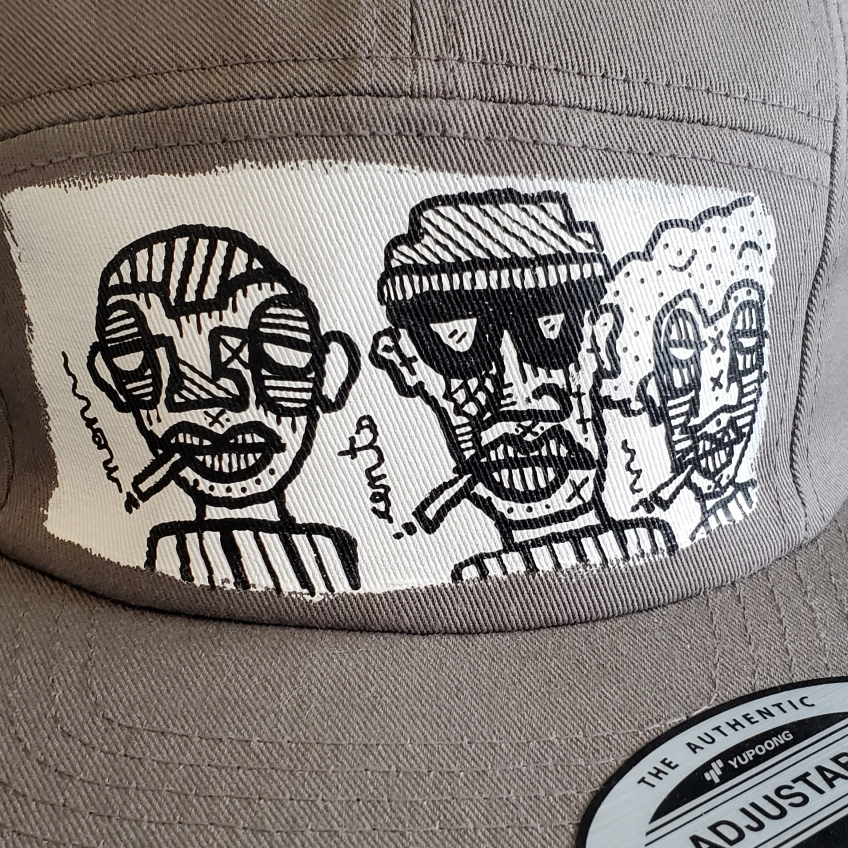 Grey 5 Panel Cap