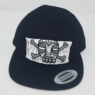 Black 5 panel cap