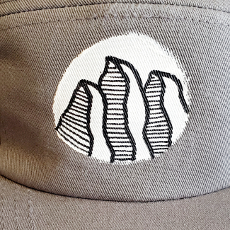 Grey 5 Panel Hat