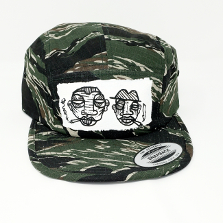 Tiger Camo 5 Panel Cap