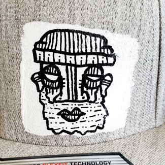 Grey Snap Back Cap
