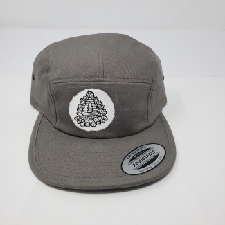 Grey five panel cap