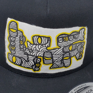 Black Mesh Snap Back Cap
