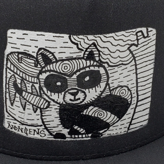 Grey Trucker Snap Back  Black Mesh Cap