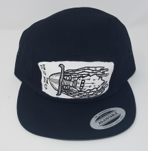 Black 5 panel hat