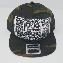 Camo snap back cap