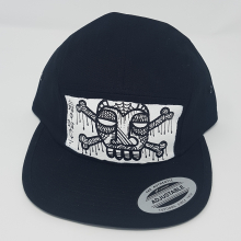 Black 5 panel hat