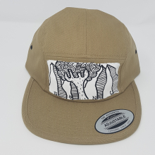 Beige snap back cap