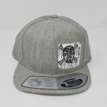 Grey snap back cap