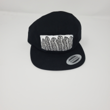 Black 5 panel hat