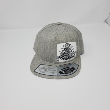 Grey snap back cap