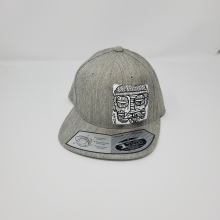 Grey snap back cap