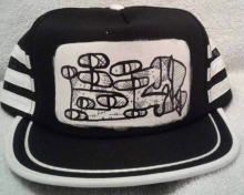 Striped trucker hat