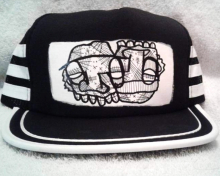 Stripped trucker hat