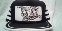Stripped trucker hat