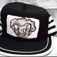 Stripped trucker hat