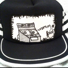 Stripped trucker hat